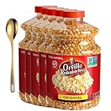 Orville Redenbacher Gourmet Popcorn Kernels, 30 Oz, Pack of 5 - with Moofin Golden SS Spoon, Unpopped Popcorn Kernels for Perfect Homemade Snacks, Resealable Jar Keeps Freshness, Ideal for Movie Nights