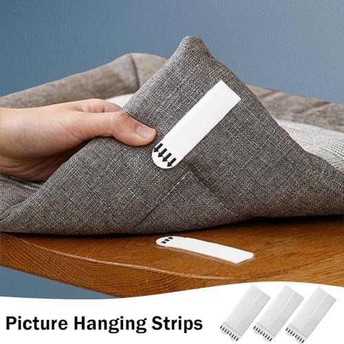 Image of 24 Pairs Large Picture Hanging Strips Heavy Duty Sticky Picture Hangers Damage Free No Tools Wall Hanging Strips for Decor Art Mirror