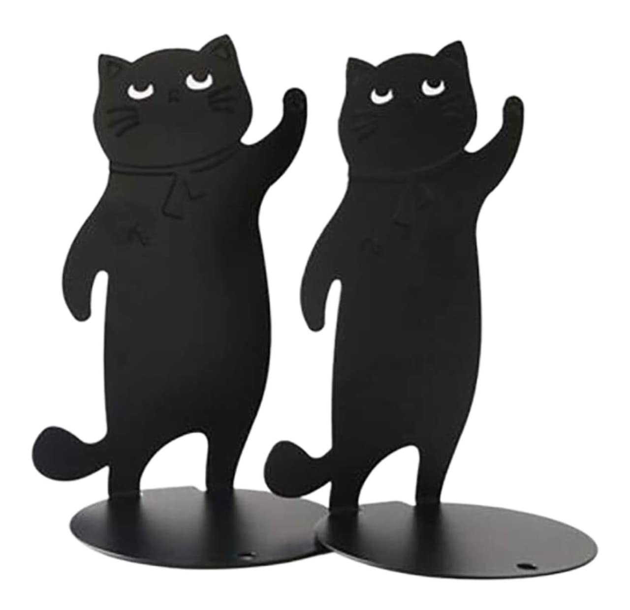 Sujetalibros para Estantería Bonitos Sujetalibros De Gato, Extremos De Libros De Metal Para Estantes, Tapón De Libro Decorativo Resistente Para La Escuela Y El Hogar Sujetalibros Sujeta ( Color : Svar