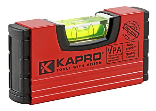 Kapro - 246 Handy Pocket Level - Features Vpa Certified & Shock-Resistant Vial - With Rubber End Caps - Pocket-Sized And Compact - Aluminum Box Profile - 4” #TOP1