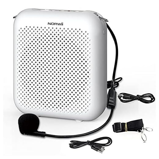 NORWII S358 Portable 2000mAH Rechargeable Voice Amplifier with Wired Microphone Headset & Waistband, Personal Microphone and Speaker for Teachers Tour Guides ect