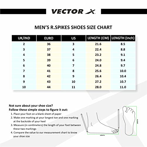 Image of Vector X High-Performance Outdoor Running /Athletic Track and Field Shoes with Removeable Spike|Durable Sports Footwear Shoe for Adult, Men Women & Boys Kids
