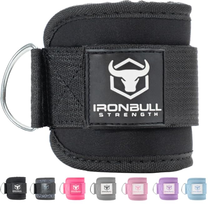 Iron Bull Strength Women's Ankle Strap for Cable Machines & Resistance Bands: Gym & Home Workout Cuff Attachment for Leg Extensions, Kickbacks, Hip Abductors - Booty Exercises