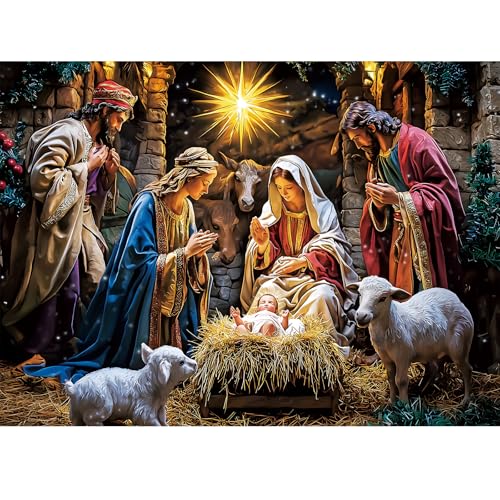 500 Piece Puzzle for Adults,Holiday Christ is Born...