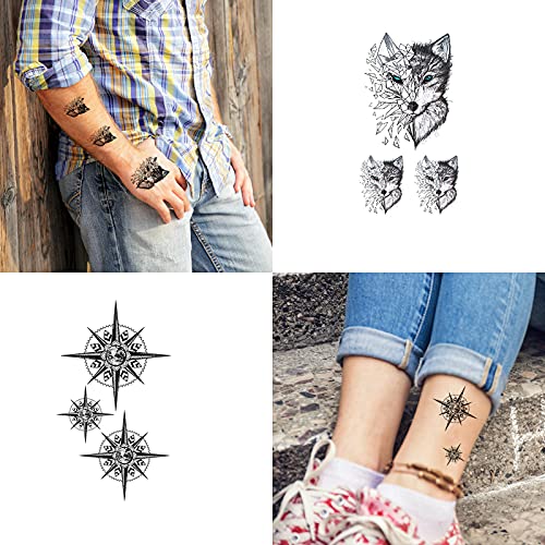 Hotoyannia 72 Sheets Tiny Temporary Tattoos Stickers, Fake Tattoos That Look Real And Last Long, Halloween Tattoos… - Image 3