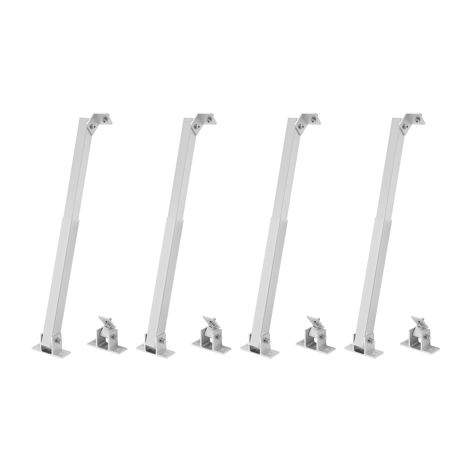 Supporto per pannello solare, regolabile, per balcone, tetto, roulotte (2 paia)