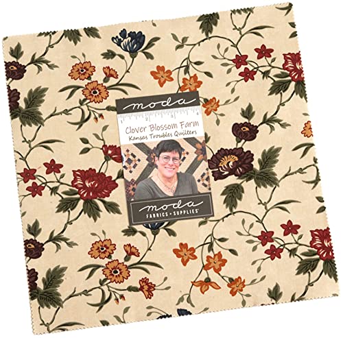 Clover Blossom Farm Layer Cake®, 42-10" Precut Fabric Quilt Squares By Kansas Troubles Quilters #TOP30