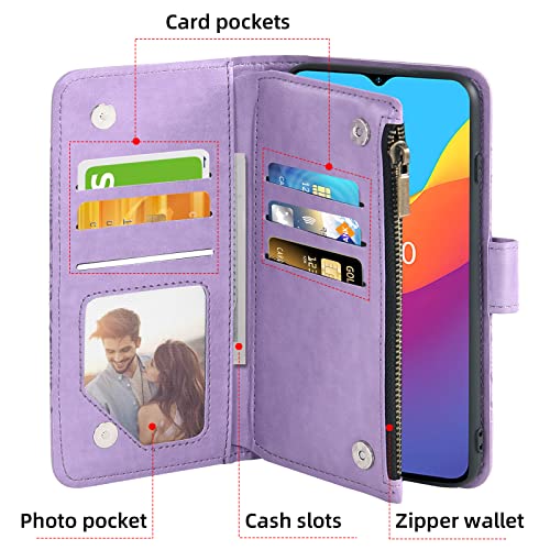Housse Galaxy Note 10 violette avec porte-carte pour femme active