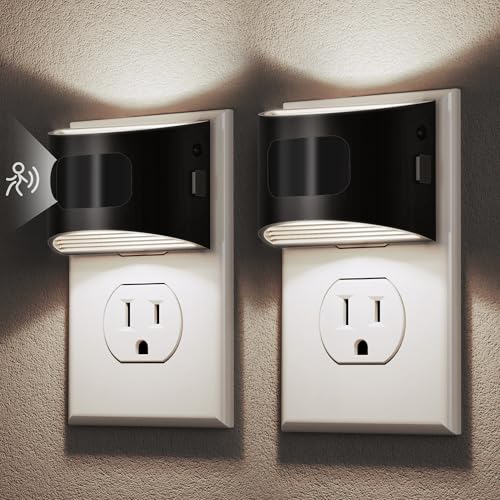 Image of DORESshop LED Night Light[2 Pack], Night Lights Plug into Wall, 3 Mode Plug in Night Light with Motion Sensor, Dusk to Dawn Sensor, 5000K Daylight White, Nightlights for Adults, Bedroom, Hallway