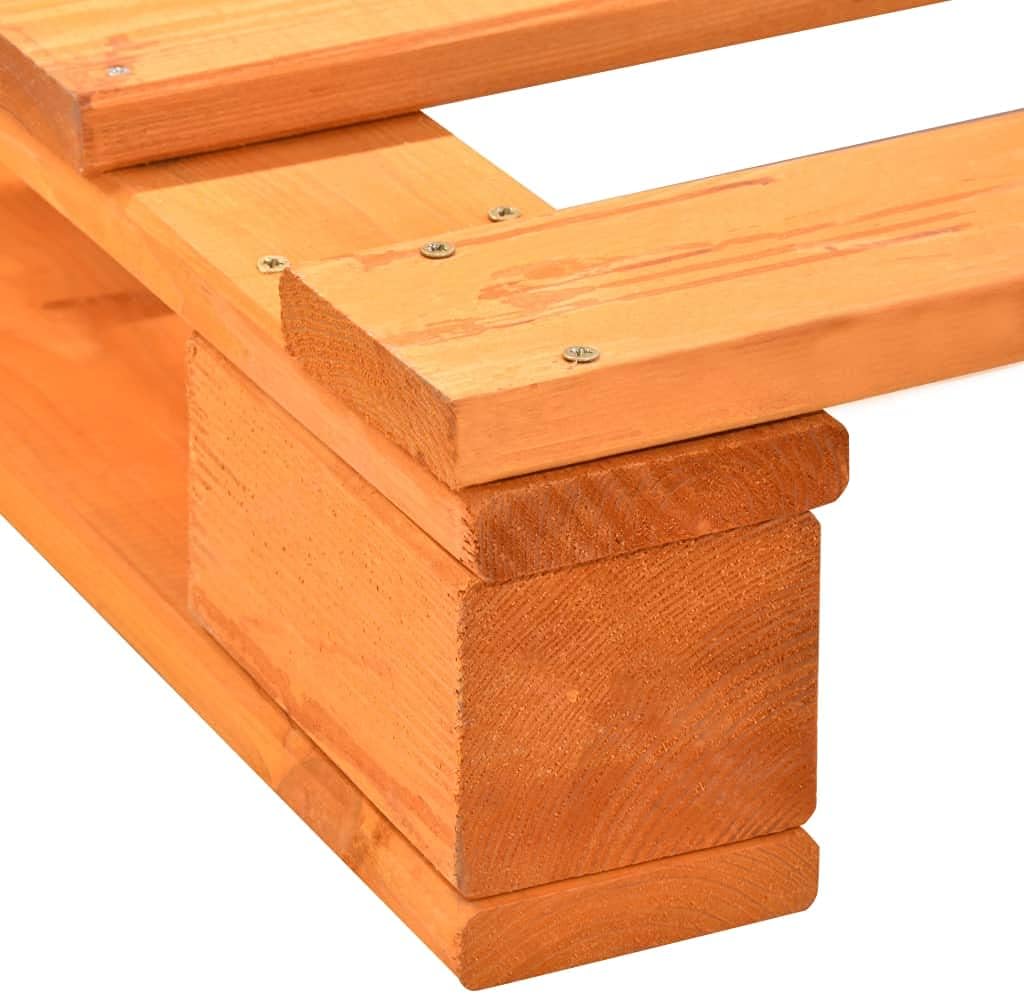 vidaXL Bed Frame Brown Solid Pine Wood 39.4x78.7 in Durable Bed Frame