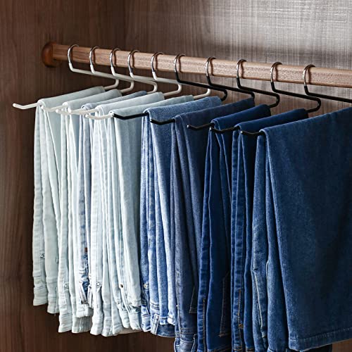 SHIMOYAMA Open Ended Pants Hangers, 5 Pack, Trouse Hangers, Upgraded Single Rod Slack Hanger, Semi-Open Jeans Hangers (Black) by SHIMOYAMA - Image 6