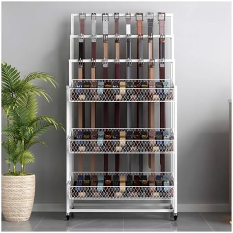 Store Display Rack Wall Mounted Storage Rack Supermarket Convenience Store Automatic Cigarette Rack Space Saving Assembled,Heavy Duty Belt Display Rack - Movable Floor Mounted Organizer Stan
