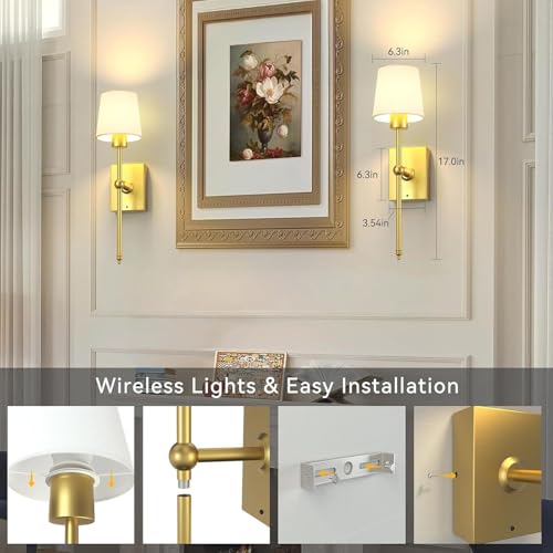 Aplique de pared regulable con mando y bateria recargable para iluminar sin cables 6