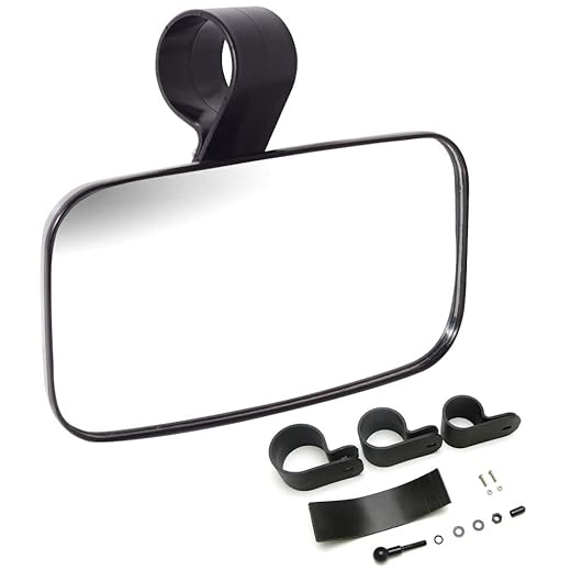 PRO VISION UTV Rear View Mirror for 1.5" 1.75” 2" Roll Cage with Shatter-Proof Tempered Glass Fits to Polaris Ranger, RZR Can Am Commander, Maverick Yamaha Viking, Rhino, Honda, Gator Mirrors
