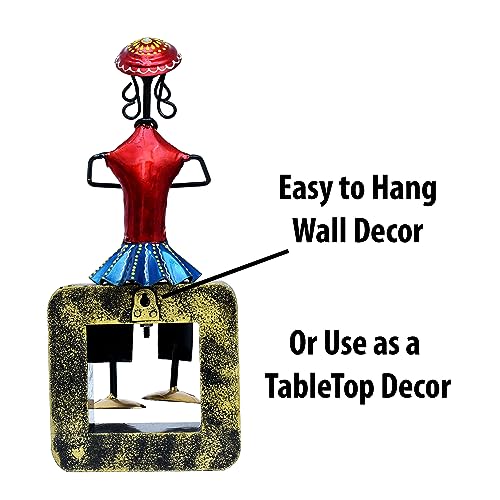 Musician Dolls Wall Hanging Metal Showpieces Handmade Iron Home Decor Tabletop Statues for Living Room, Decorative Items for Home Wall, Festive Gifting, Housewarming Present — photo — 3 of 9