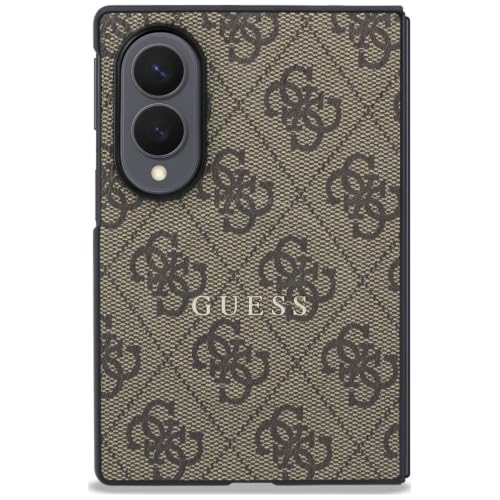 Image of CG MOBILE Guess [Official Licensed], Protective Case Designed for Galaxy Z Fold 8 | Magnetic System| 4G PU Leather Case with Classic Logo - Brown