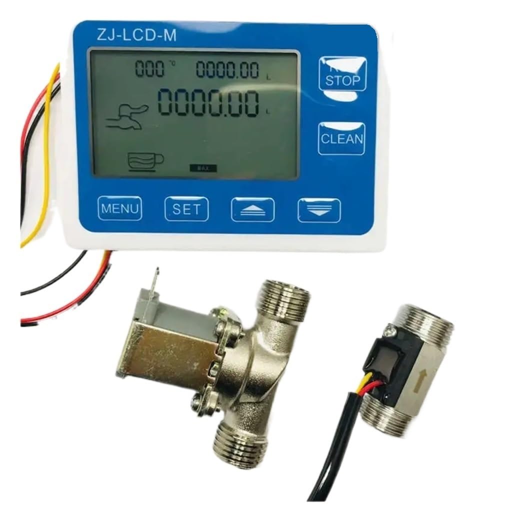 CIRONI Medidor de Flujo Digital LCD con Sensor de Flujo cuantitativo turbinametro (Size : CN)