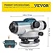 VEVOR Automatic Transit Level 24X Optical Survey Equipment Auto Level Kit High Precision Angle Level Measure Builders Level with Magnetic Dampened Compensator and Transport Lock, IP54 Waterproof
