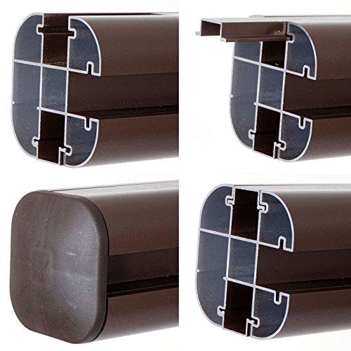 WPC Sichtschutzzaun Mendler Sarthe mit Aluminium-Pfosten, 1,90m