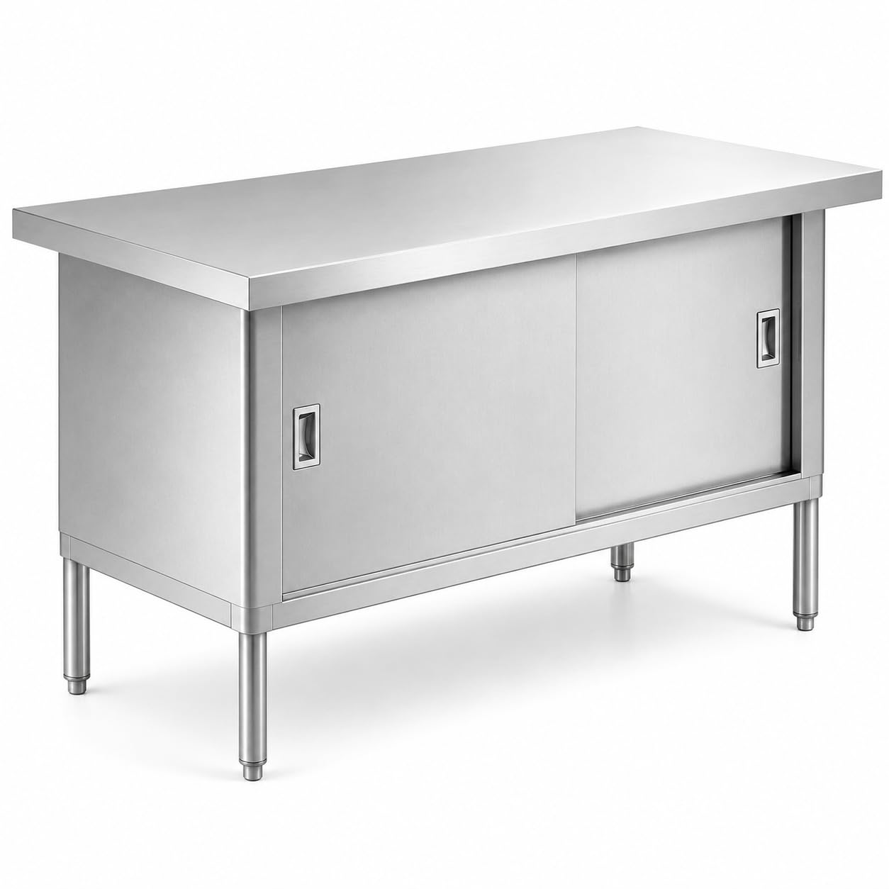 30" x 60" Stainless Steel Work Table by Glownary – Steel, Silver, Model 522ebtkd3060d