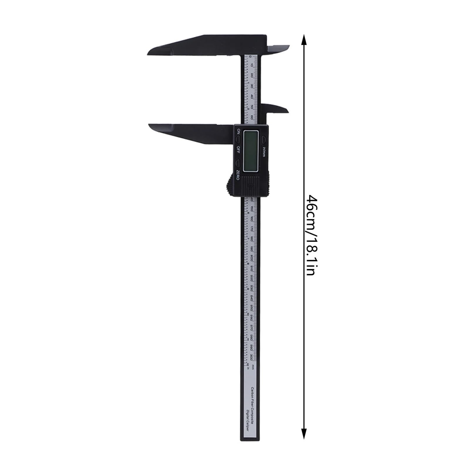 Pies de Rey Calibrador Digital electrónico de 300mm, calibrador Vernier plástico LCD, micrómetro mandíbula Larga, Herramientas medición diámetro Interior y Exterior