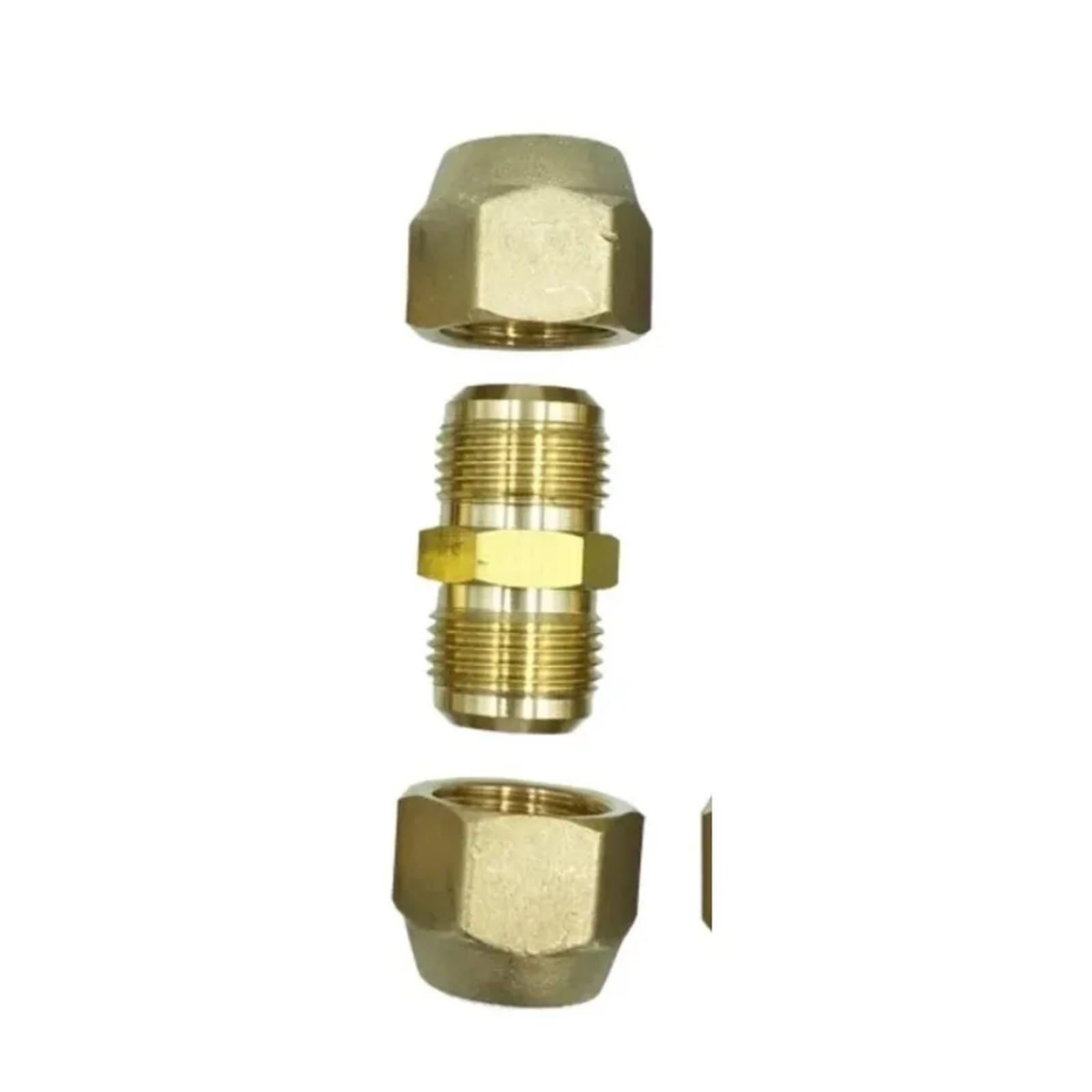 Mosiężny reduktor kielicha 1/4-7/8" SAE | Zestaw złączy rurowych OD(With Nut,7L8 TO 7L8 SAE_SAE FLARE TUBE)