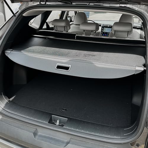 Image of Cargo Cover for Chevrolet 2024-2026 Chevy Equinox EV Accessories,Carbon Fiber Texture Retractable Trunk Cover Privacy Screen Luggage Security Shield Shade(for EV Only,Not for Chevy Equinox)