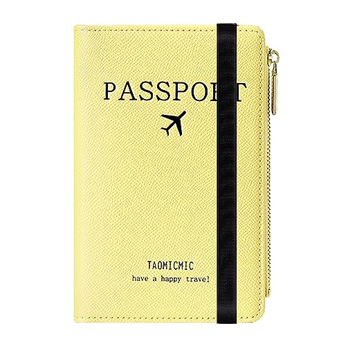 Funda para Pasaporte con Bloqueo RFID - Protector de Tarjetas de Crédito, Documentos de Viaje - Organizador y Cartera con Cremallera - Accesorio de Viaje