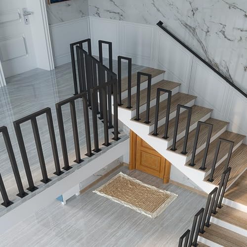 Rampe d'escalier en fer forgé robuste barrière de sécurité escalier - 5