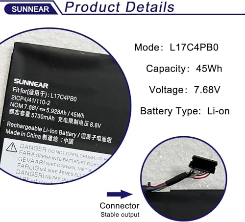 Image of L17C4PB0 Battery for Lenovo Flex 6-14IKB 6-14ARR IdeaPad 530S-14ARR 530S-14IKB 530S-15IKB Yoga 530-14ARR 530-14IKB XiaoXin Air 14IKBR 15IKBR 15ARR 15IWL Series L17M4PB0 L17C4PB2 5B10Q16066