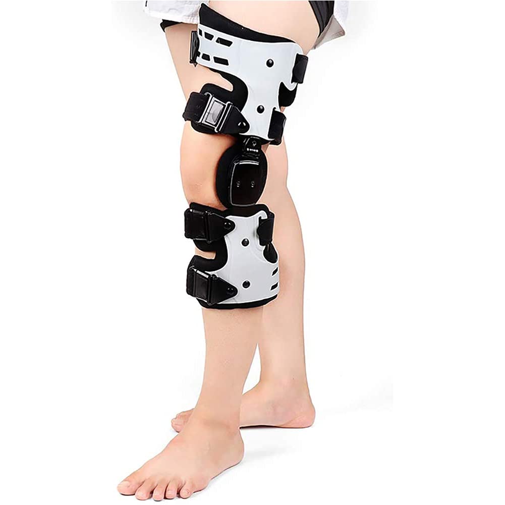 Rodillera ROM con Bisagras, Soporte De Ortesis De Rodilla Estabilizador De Articulaciones Lesión Soporte De Rodilla para Acl, Pcl, MCL O LCL, Ayuda A Estabilizar La Rodilla - Tamaño De Pierna Univer