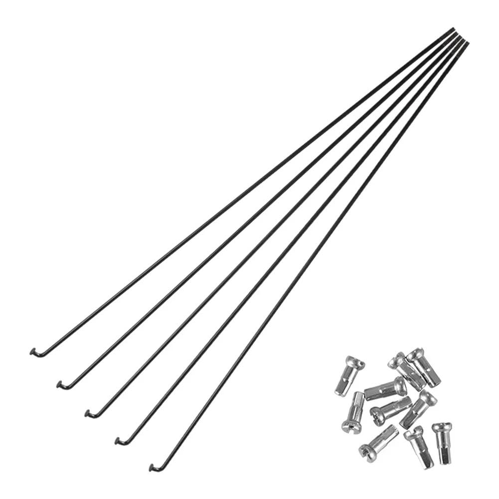 DMLAYHP Bicycle Repair Parts 12PCS Spokes with Nipples 45# Anti-Rust Steel Wheel(287MM 12PCS)