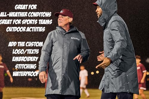 INK STITCH Men Jst55 Custom Embroidery Add Logo Texts Waterproof Insulated Sideline Parka Coat4