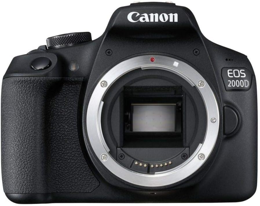 Image of Canon EOS 2000D (Rebel T7) DSLR Camera + 18-55mm III Kit (Renewed) (Body Only (Intl Ver.) w /Advanced Accessories Bundle)