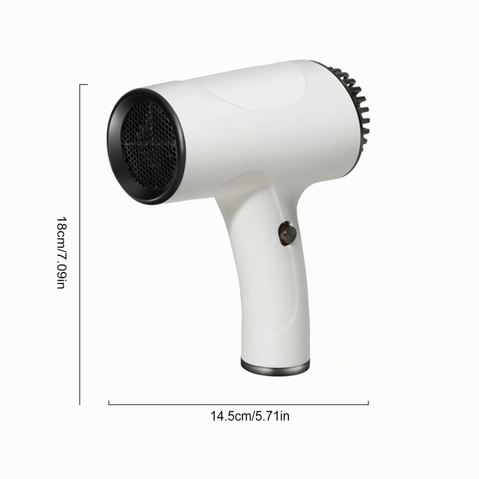 Fon Cordless, Asciugacapelli Senza Filo Ricaricabile, Asciugacapelli Senza Filo 500W Con Ricarica A Presa - A 2 Velocità Basso Rumore Con Batteria Ricaricabile | Per Uomini Donne Casa Dormitorio