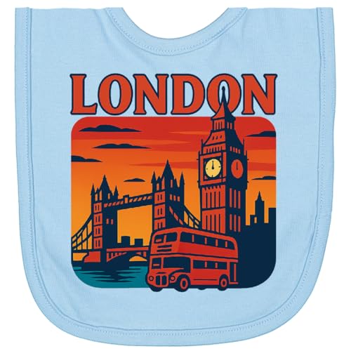 inktastic London Skyline Big Ben Tower Bridge Sunset Newborn Bib