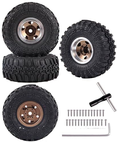 Pneus Camion RC Anti-Retournement en Aluminium Doré pour TRX4M SCX24
