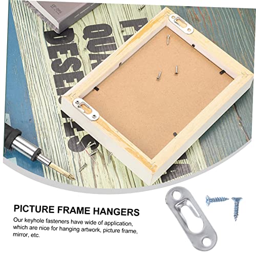 Image of KALLORY 30pcs Mirror Hooks for Picture Frames Heavy Duty Keyhole Hangers Easy Installation for Wall Mounting Artwork Cabinets Signs