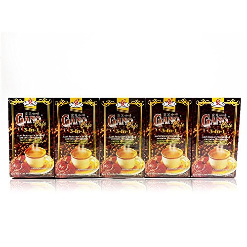 5 Boxes Ganoderma Ganocafe 3 In 1 Coffee By Gano Excel (20 Sachets Per Box) #TOP3