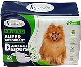 Foodie Puppies Disposable Pet Diapers for Dogs - (12Pcs, Small) | Comfortable Diaper Pants/Sanitary Cotton Underwear Nappy | Leak-Proof, Ultra-Absorbant, & Flexible | Daily Uses and Travelling Purpose
