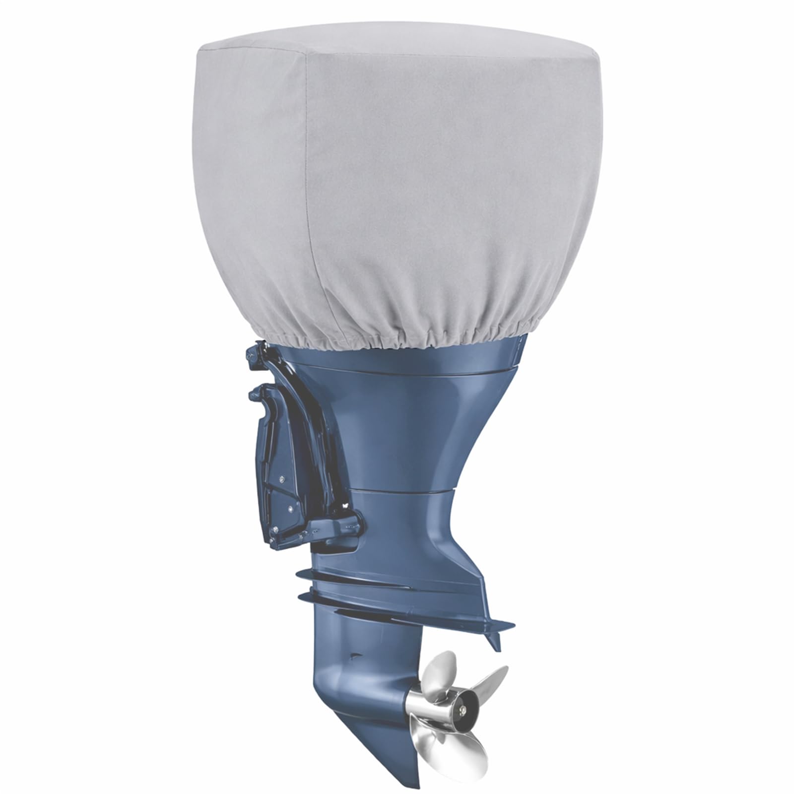 Trailerable Outboard Motor Cover for 25HP-50HP Engines, 600D Heavy Duty Canvas Boat Engine Protection Shield, Compatible with Mercury Yamaha Suzuki Evinrude, 1 Pack (25HP-50hp)