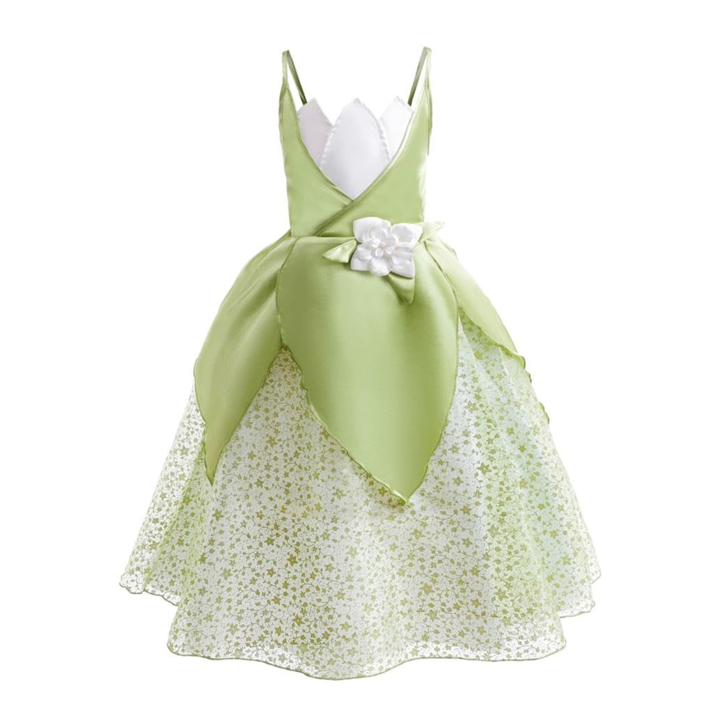 Lito Angels Princess Tiana and the Frog Fancy Dress Up Costume for Kids Girls Age 4-5 Years (Tag Number 100)