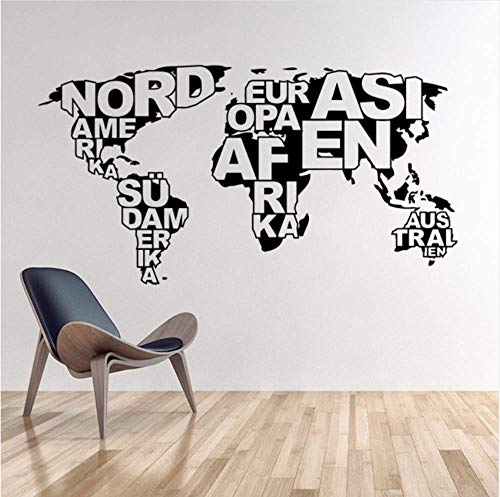 Art Design Mappa del Mondo Adesivo da Parete in