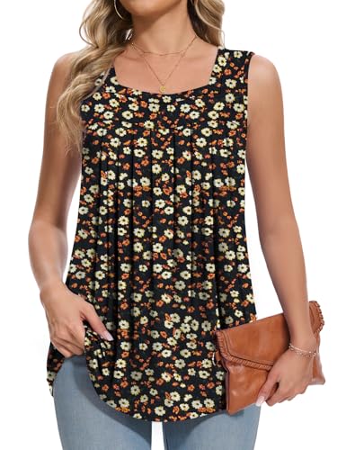 Tank Top for Women 2025 Summer Sleeveless Square Neck Loose Fit Flowy Shirts M-3XL
