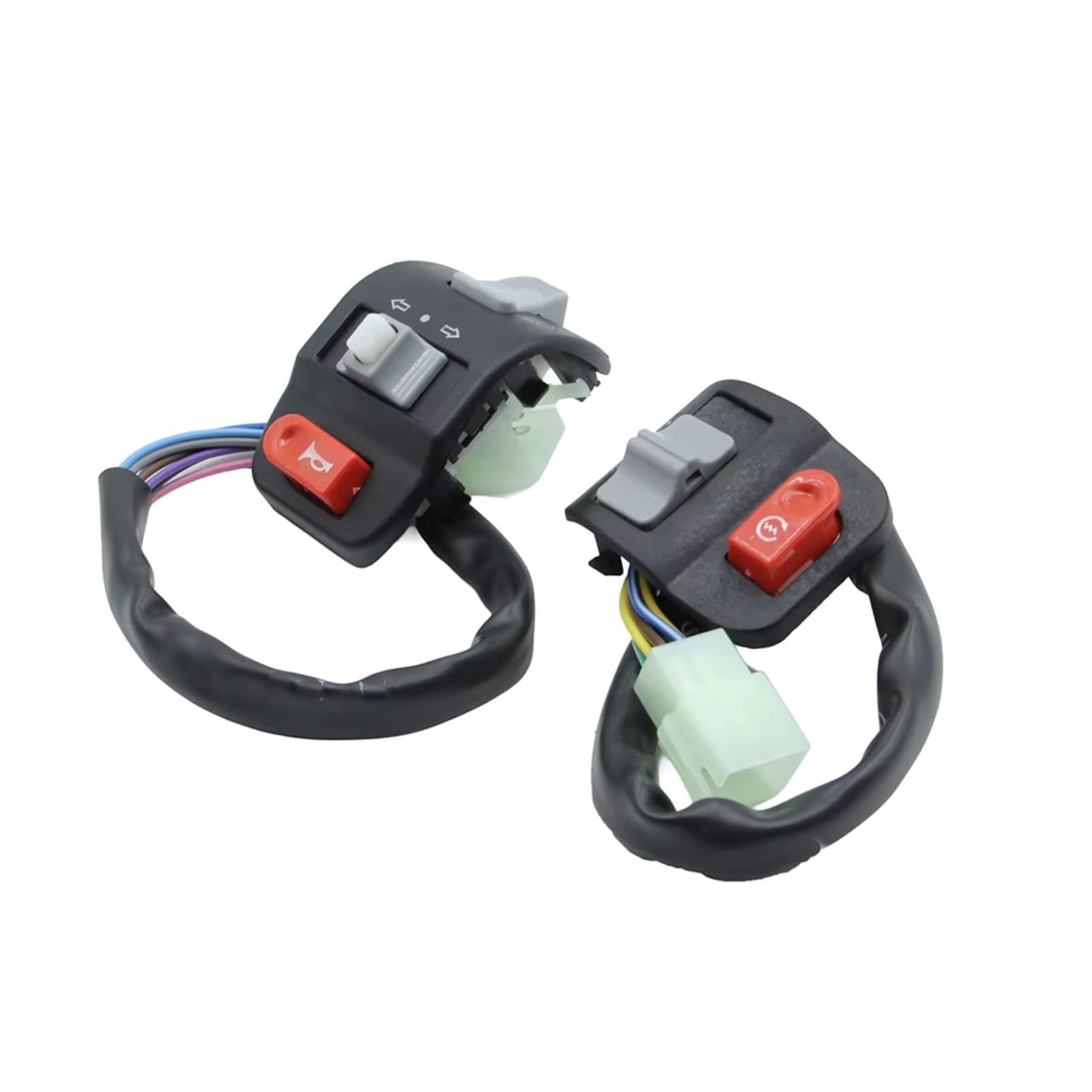 Interruttore moto Controllo manubrio per indicatore di direzione universale Interruttore clacson Interruttore controller lampeggiante Controllo on-off Manubrio Kill Interruttore(1 pair)