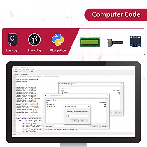 GeeekPi Ultimate Kit for Raspberry Pi Pico W with Headers, Detailed Tutorials, Project Examples, Various Items for MicroPython Programming - Image 8