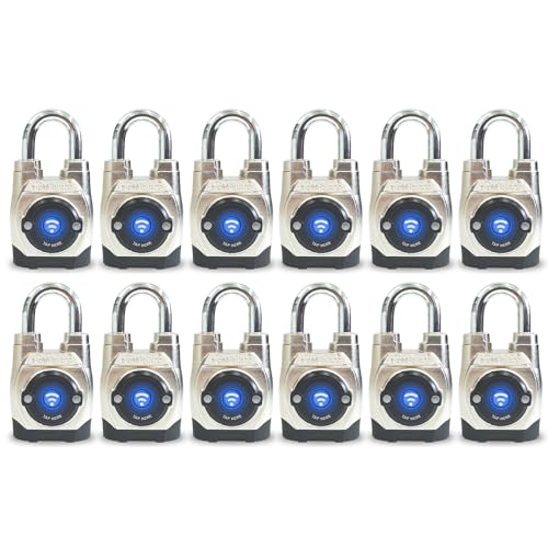 eGeeTouch 5th GEN Outdoor Smart Padlock (Pack of 12- Short Shackle)