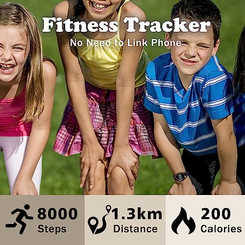 Image of Kids Watches for Girls Boys Digital Sport Watch with Step Counter Pedometer Vibration Alarm Clock, No App Waterproof Fitness Tracker Kids Watch Boys Girls Teens Students Ages 5-16