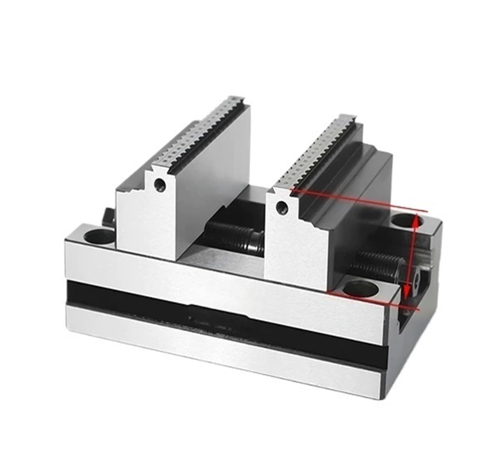 CNC Machining of Zero-Point Clamping Fixtures for Flat-Jaw Vises Height-Adjustable ZY90-150 Self-Centering Vise with 37 Mm Jaw Opening