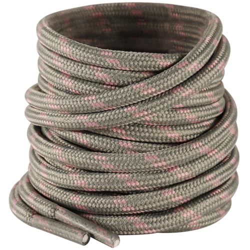 Shecret Cordones Redondos para Botas [2 Pares] - Cordones 4,5mm Antideslizantes y Anti-Rotura para Senderismo, Trabajo & Deporte (70-180 cm) - Hombre/Mujer